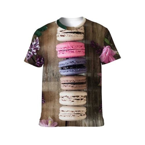 yanfind Adult Full Print T-shirts (men And Women) Appetizing Aromatic Arrangement Bake Baked Bakery Bloom Colorful Confectionery Cookie Creative