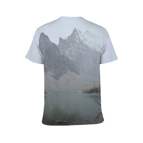 yanfind Adult Full Print T-shirts (men And Women) Altitude Autumn Clear Cliff Coniferous Evergreen Fall Flora Forest Formation Geology Haze