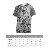 yanfind Adult Full Print T-shirts (men And Women) Big Portrait Cat Wild Hunter Jungle Leopard Safari Wildlife Cheetah