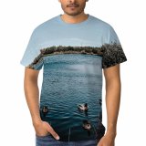 yanfind Adult Full Print T-shirts (men And Women) Bird Botany Calm Clear Cloudless Coast Creature Duck Ecology Flow Foliage Fowl