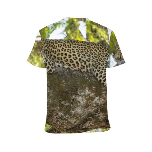 yanfind Adult Full Print T-shirts (men And Women) Big Cat Branch Leopard Safari Tree Wild Wilderness Wildlife