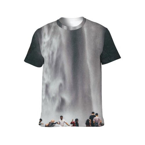 yanfind Adult Full Print T-shirts (men And Women) Landscape Mist Lake Park River Travel Motion Volcano Outdoors Recreation Rainbow Scenic