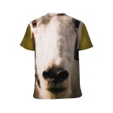 yanfind Adult Full Print T-shirts (men And Women) Field Countryside Cute Farm Grass Fur Portrait Outdoors Rural Funny Sheep Wildlife