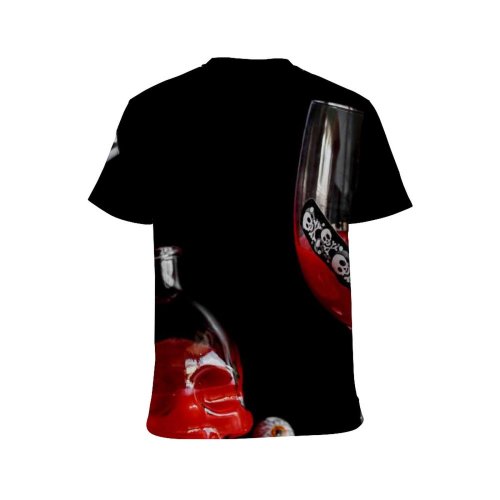 yanfind Adult Full Print T-shirts (men And Women) Christmas Champagne Bottle Taste Elegant Liquor Wineglass Isolate Merlot Stranded