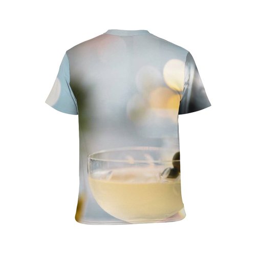 yanfind Adult Full Print T-shirts (men And Women) Relaxation Bar Party Glass Luxury Wine Christmas Nightlife Sparkling Elegant Vodka