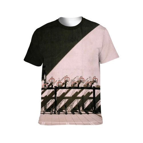 yanfind Adult Full Print T-shirts (men And Women) Bicycle Bike City Construction Contemporary Daylight Daytime District Empty Facility Industrial Infrastructure