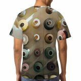 yanfind Adult Full Print T-shirts (men And Women) Bobbin Craft Diversity Flatlay Manufacture Organized Overhead Rainbow Reel Sewing Sorted