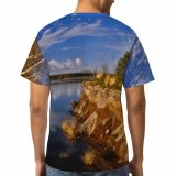 yanfind Adult Full Print Tshirts (men And Women) Landscape Trees Woods Scenery Sky Clouds Reflection Shore