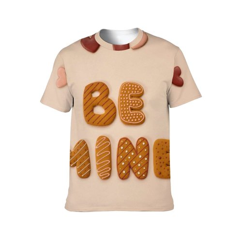 yanfind Adult Full Print T-shirts (men And Women) Arrangement Be Mine Beige Celebrate Colorful Confection Confectionery Cookie Creative Cute Decor