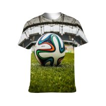 yanfind Adult Full Print T-shirts (men And Women) Ball Field Grass Ground Soccer Sport Stadium