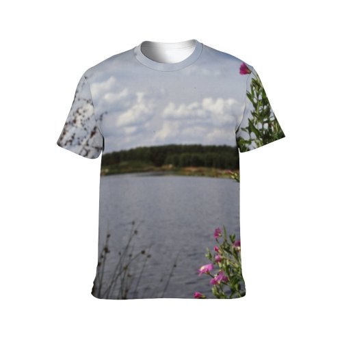 yanfind Adult Full Print T-shirts (men And Women) Landscape Trees Woods Forest Flowers Lake