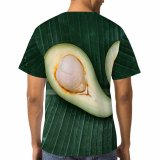 yanfind Adult Full Print T-shirts (men And Women) Avocado Banana Leaf Delicious Diet Fruit Health Healthy Nutrition Seed Sliced Slices