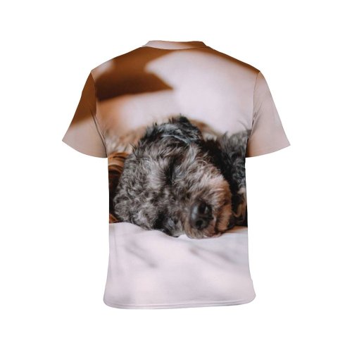 yanfind Adult Full Print T-shirts (men And Women) Bed Calm Dog Dogs Good Night Pet Sleep Sleeping Sleepy