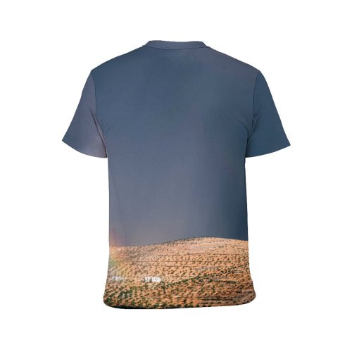 yanfind Adult Full Print T-shirts (men And Women) Light Dawn Landscape Sunset Storm Desert Evening Travel Outdoors