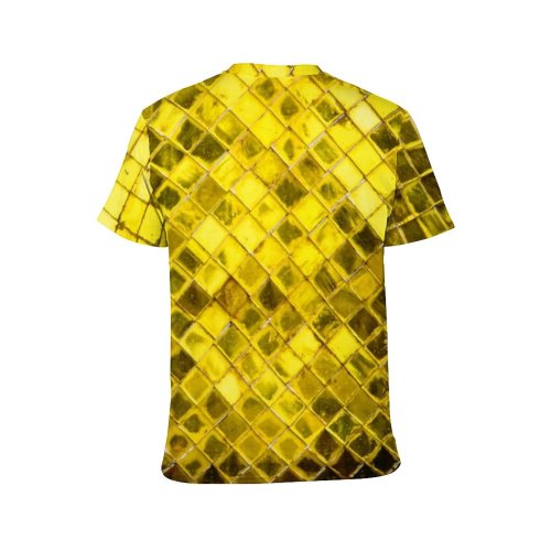 yanfind Adult Full Print Tshirts (men And Women) Texture Gold Abstract Glass Backdrop Beautiful Christmas Design Elegance Gilded