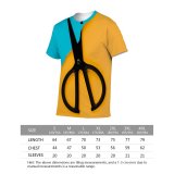 yanfind Adult Full Print T-shirts (men And Women) Art Silhouette Abstract Design Creativity Retro Scissors Sharp Conceptual