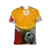 yanfind Adult Full Print T-shirts (men And Women) Antioxidant Appetizing Assorted Berry Blueberry Colorful Delicious Diet Edible Freeze