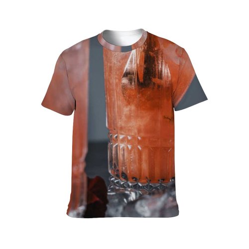 yanfind Adult Full Print T-shirts (men And Women) Bar Cocktail Glass Juice Cola Cool Vodka Thirst Whisky Liquor