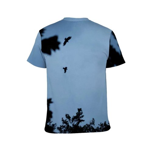 yanfind Adult Full Print T-shirts (men And Women) Flight Sunset Bird Dark Silhouette Tree Freedom Eagle Outdoors Raven Fly