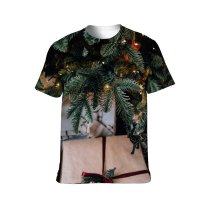 yanfind Adult Full Print T-shirts (men And Women) Arrangement Atmosphere Ball Bauble Box Celebrate Christmas Tree Coniferous Cozy Creative December