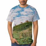 yanfind Adult Full Print T-shirts (men And Women) Landscape Countryside Hill Agriculture Travel Cloud Grassland Outdoors Rural Country Farmland Pasture