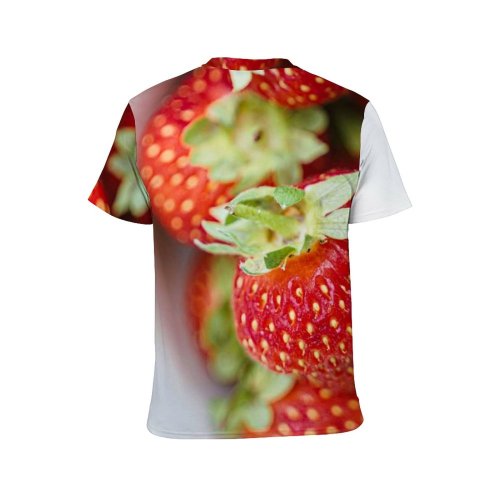 yanfind Adult Full Print T-shirts (men And Women) Appetizing Berry Breakfast Ceramic Closeup Colorful Daylight Delicious Dessert Diet Eat