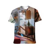 yanfind Adult Full Print T-shirts (men And Women) Audio Bed Cabinet Carpet Classic Comfort Couch Cozy Cushion Decor Decoration Design