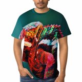 yanfind Adult Full Print T-shirts (men And Women) Biology Chameleon Colourful Focus Macro Reptile Wild Wildlife