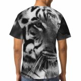 yanfind Adult Full Print T-shirts (men And Women) Big Fur Portrait Cat Wild Hunter Jungle Safari Wildlife