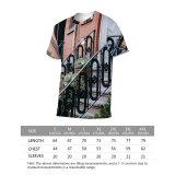 yanfind Adult Full Print T-shirts (men And Women) Architecture Barrier Brick Wall Brickwork Building City Construction Contemporary Detail District Door