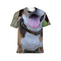 yanfind Adult Full Print T-shirts (men And Women) Cute Dog Outdoors Pet Tongue
