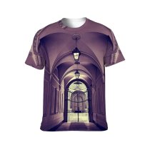 yanfind Adult Full Print T-shirts (men And Women) Arch Architecture Building Ceiling Entrance Gate Hallway