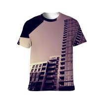 yanfind Adult Full Print T-shirts (men And Women) Architectural Design Architecture Buildings Futuristic Glass Items Panels High Shot