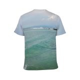 yanfind Adult Full Print T-shirts (men And Women) Lautbiru Sea Shore Landscape Clouds Beach