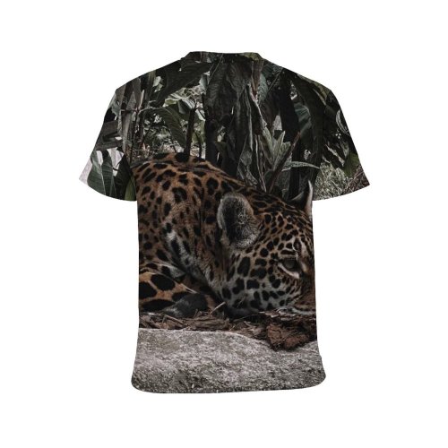 yanfind Adult Full Print T-shirts (men And Women) Park Tree Big Fur Cat Outdoors Wild Hunter Jungle Leopard