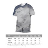 yanfind Adult Full Print Tshirts (men And Women) Mountains Snow Landscape Sky Clouds Winter Trees Cliffs