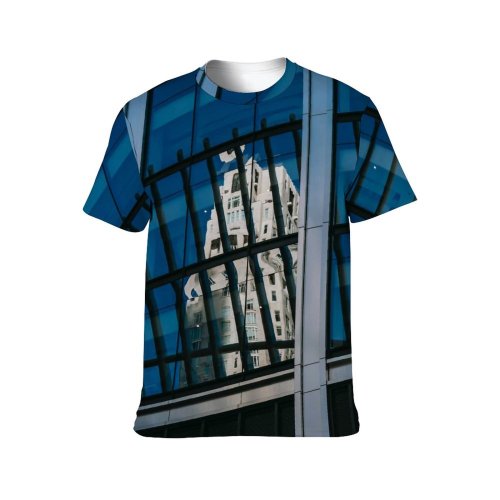 yanfind Adult Full Print T-shirts (men And Women) Architecture Attract Building Capital Center City Cloudless Construction Contemporary Corporate Design Detail