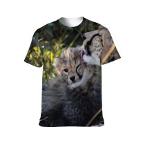 yanfind Adult Full Print T-shirts (men And Women) Grass Fur Cat Outdoors Wild Leopard Safari Wildlife Danger Cub