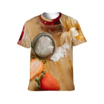 yanfind Adult Full Print T-shirts (men And Women) Appetizing Arrangement Berry Board Container Cook Currant Decorate Delicious Dessert Edible Flavor