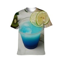 yanfind Adult Full Print T-shirts (men And Women) Cocktail Glass Lemon Health Tropical Lime Juice Lemonade Cool Liquor