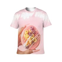 yanfind Adult Full Print T-shirts (men And Women) Candy Dessert Donut Doughnut Girly Indulgence Nails Neon Treat