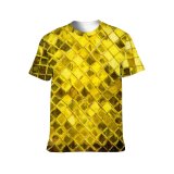yanfind Adult Full Print Tshirts (men And Women) Texture Gold Abstract Glass Backdrop Beautiful Christmas Design Elegance Gilded