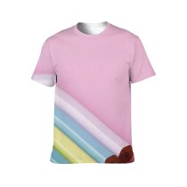 yanfind Adult Full Print T-shirts (men And Women) Art Writing Abstract School Design Creativity Rainbow Coloring Artistic Spectrum Motley Disjunct