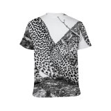 yanfind Adult Full Print T-shirts (men And Women) Big Cat Wild Jungle Leopard Safari Wildlife Cheetah Sit Carnivore
