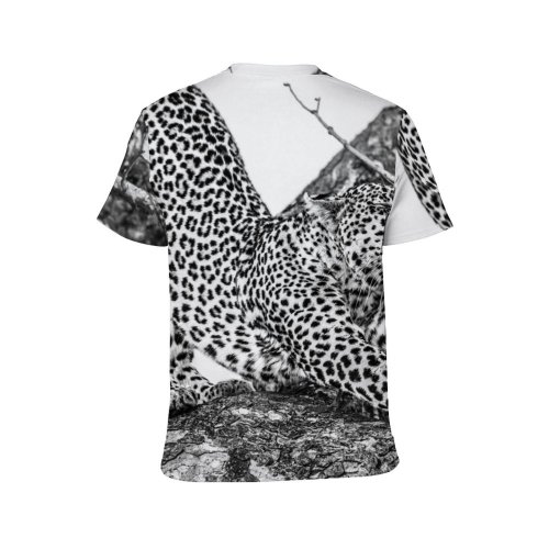 yanfind Adult Full Print T-shirts (men And Women) Big Cat Wild Jungle Leopard Safari Wildlife Cheetah Sit Carnivore