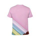 yanfind Adult Full Print T-shirts (men And Women) Art Writing Abstract School Design Creativity Rainbow Coloring Artistic Spectrum Motley Disjunct