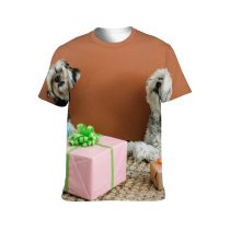 yanfind Adult Full Print T-shirts (men And Women) Box Calm Carnival Carpet Celebrate Cloth Colorful Decorative Design Dog Event