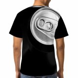 yanfind Adult Full Print T-shirts (men And Women) Dark Glass Reflection Chrome Drop Metallic Cola Glazed Aluminum Round