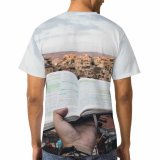 yanfind Adult Full Print T-shirts (men And Women) City Street Architecture Church Outdoors Religion Urban Town Family Newspaper