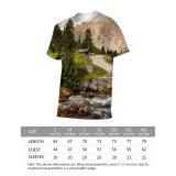 yanfind Adult Full Print T-shirts (men And Women) Beautiful Boulders Clouds Cloudy Daylight Fall Landscape Peak Range Outdoors